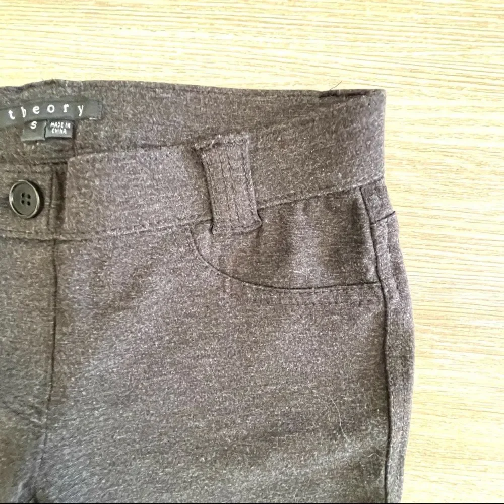 Theory Elly Rave charcoal grey pull on pants